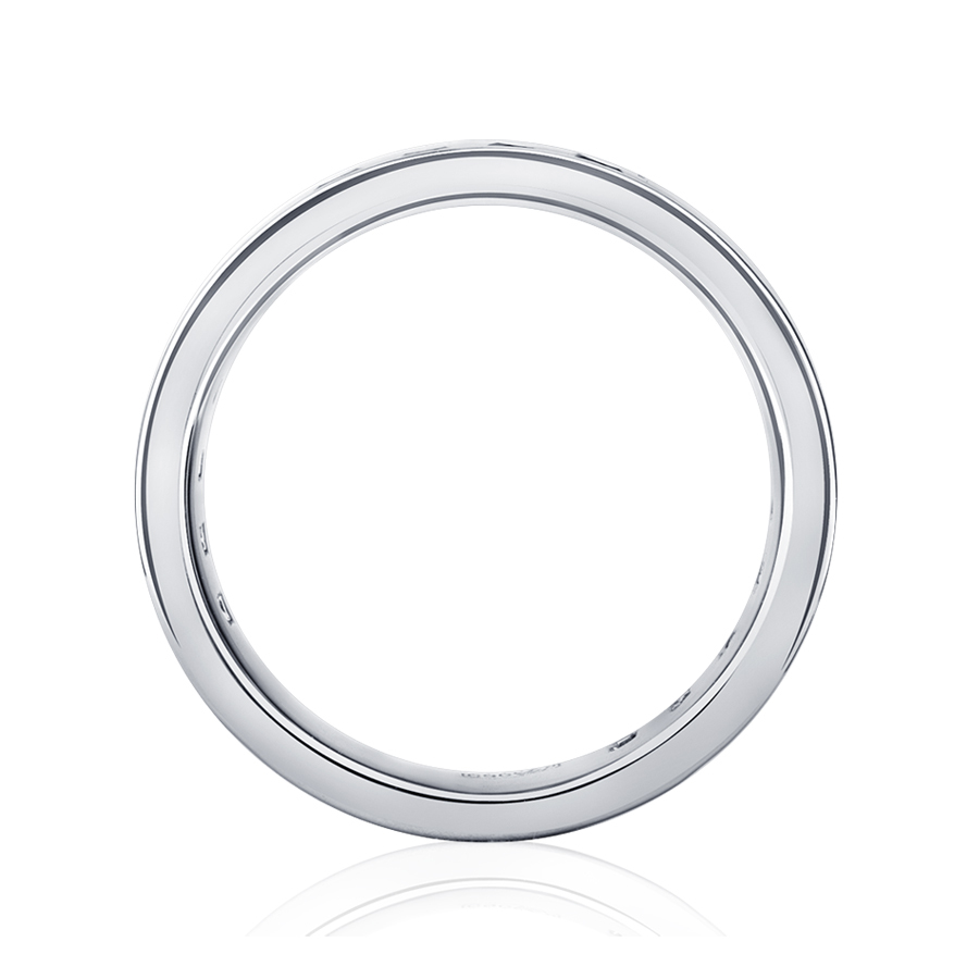 Плоское кольцо из платины с дорожкой сапфиров ПК-021С-01 Platinum Lab фото 3