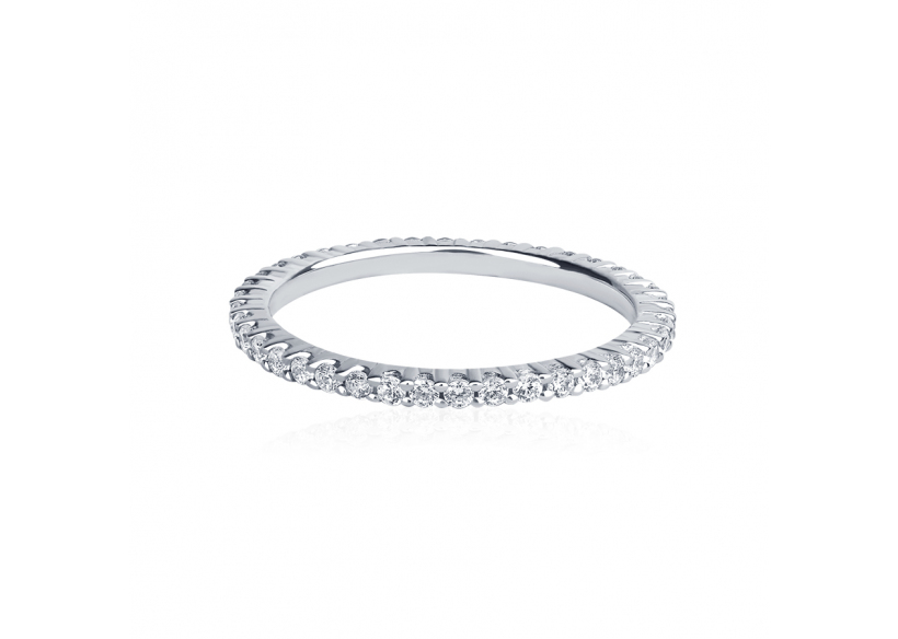Свадебное кольцо с дорожкой бриллиантов из платины ПК-022-00 Platinum Lab фото 2