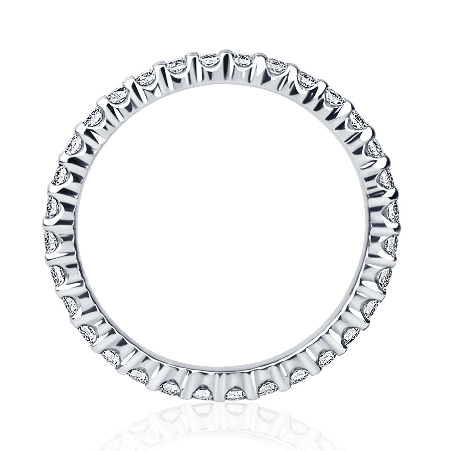 Обручальное кольцо из платины с бриллиантовой дорожкой ПК-022-01 Платинум Лаб фото 4