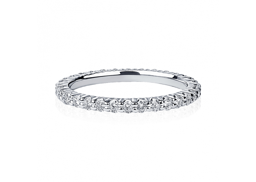 Обручальное кольцо фото с бриллиантами из платины ПК-022-01 Platinum Lab фото 2