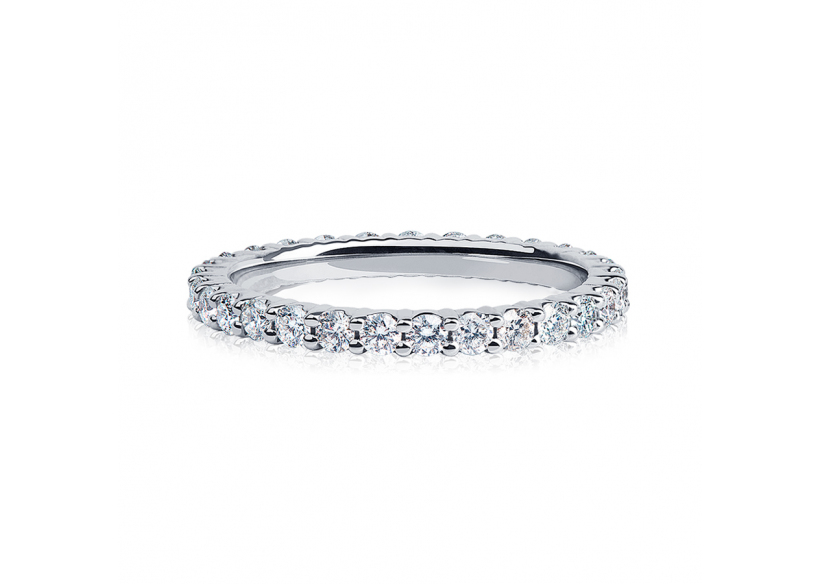 Кольцо на свадьбу из платины с дорожкой бриллиантов ПК-022-02 Platinum Lab фото 2