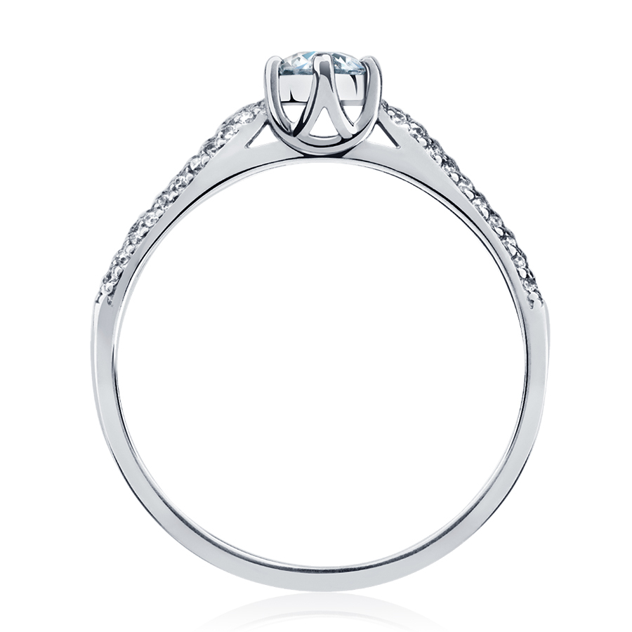 Помолвочное кольцо для предложения с бриллиантами из платины ПК-030-01 Платинум Лаб фото 2