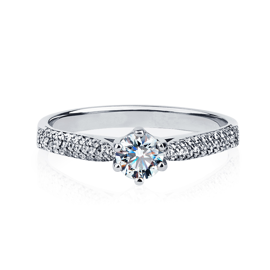 Платиновое кольцо для предложения девушке с бриллиантами ПК-030-01 Platinum Lab фото 3