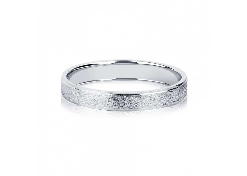 Матовое обручальное кольцо из платины 950 ПК-031-02-М1 Платинум Лаб фото 2
