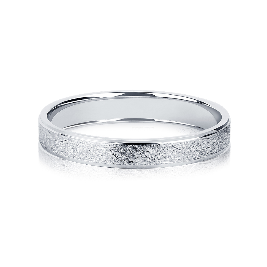 Матовое обручальное кольцо из платины 950 ПК-031-02-М1 Платинум Лаб фото 2