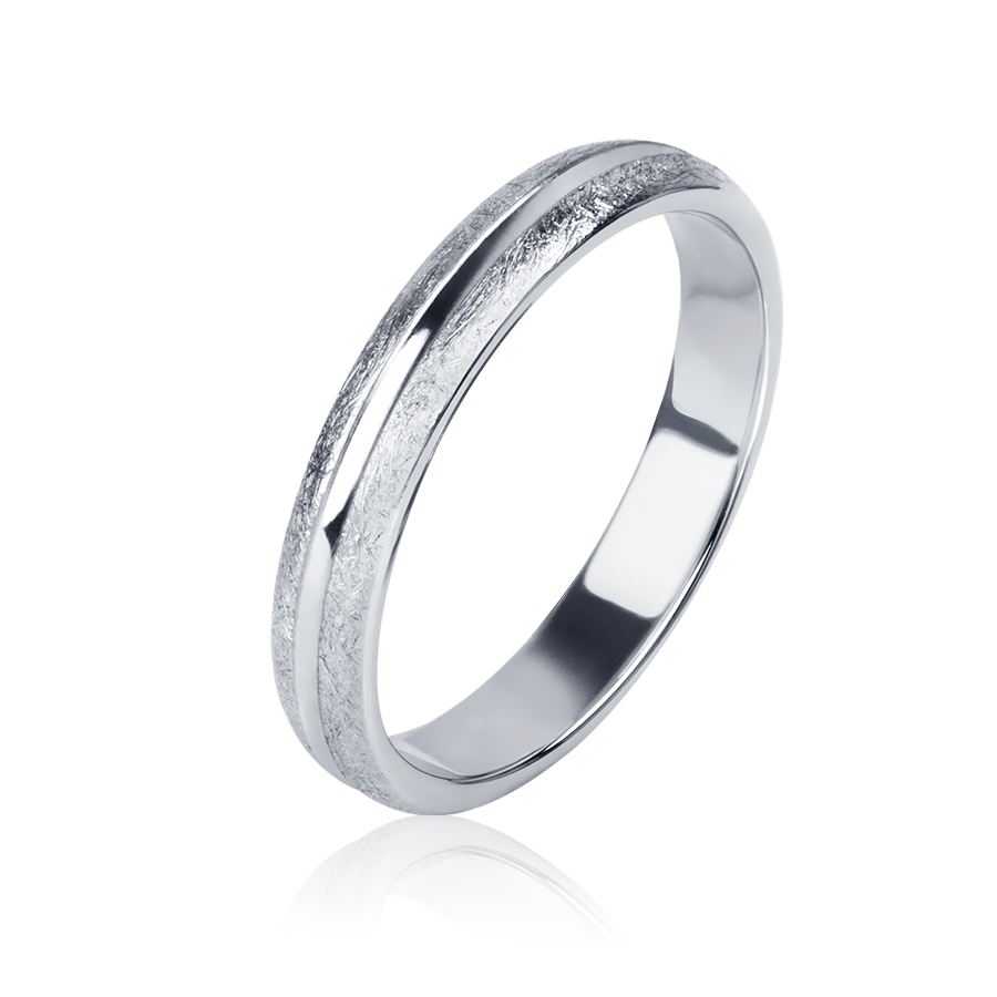 Матовое обручальное кольцо из платины ПК-032-02-М1 Platinum Lab фото 1