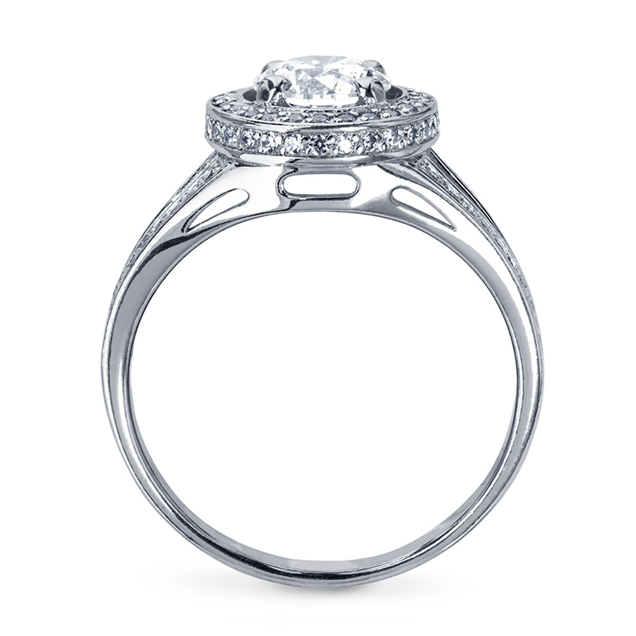 Помолвочное кольцо c большим бриллиантом из платины 950 ПК-034-01 Platinum Lab фото 3