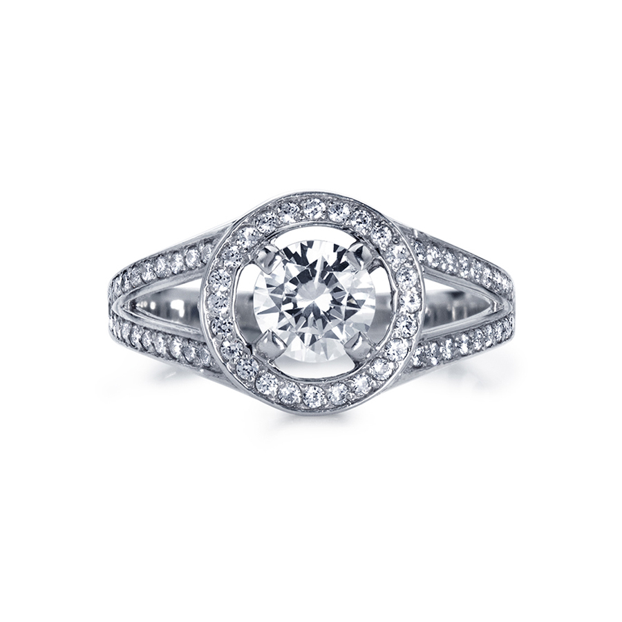 Помолвочное кольцо из платины с бриллиантами ПК-034-01 Platinum Lab фото 2