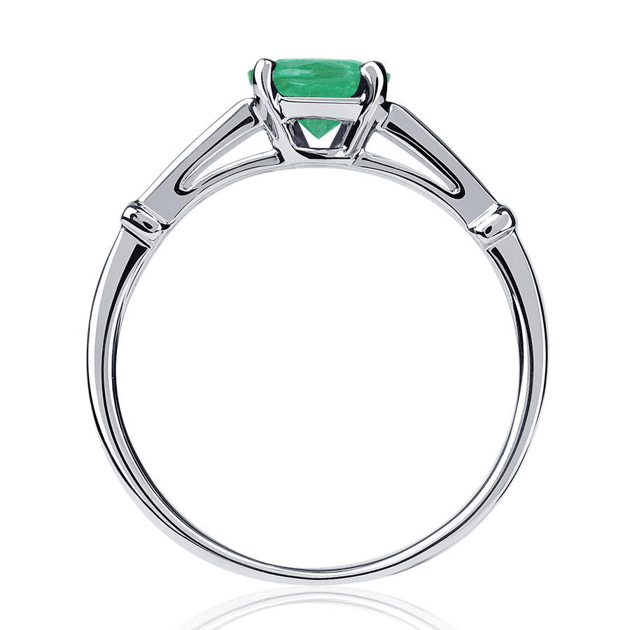 Помолвочное кольцо из платины с зеленым камнем ПК-036И-01 Platinum Lab фото 2