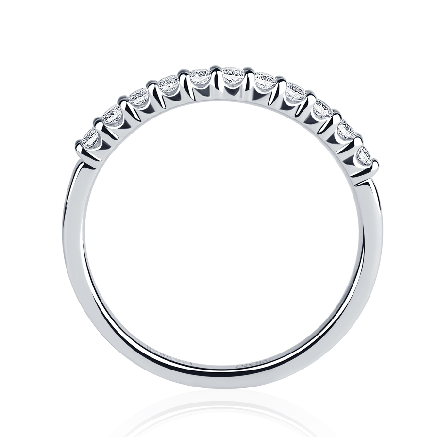 Кольцо на свадьбу с дорожкой бриллиантов из платины ПК-044-02 Platinum Lab фото 6