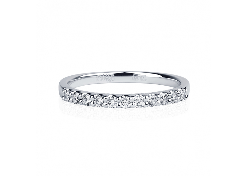 Обручальное кольцо с 11 бриллиантами из платины ПК-044-02 Платинум Лаб фото 2