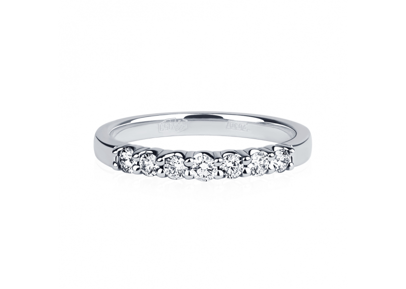 Обручальное кольцо с 7 бриллиантами из платины ПК-044-04 Платинум Лаб фото 2