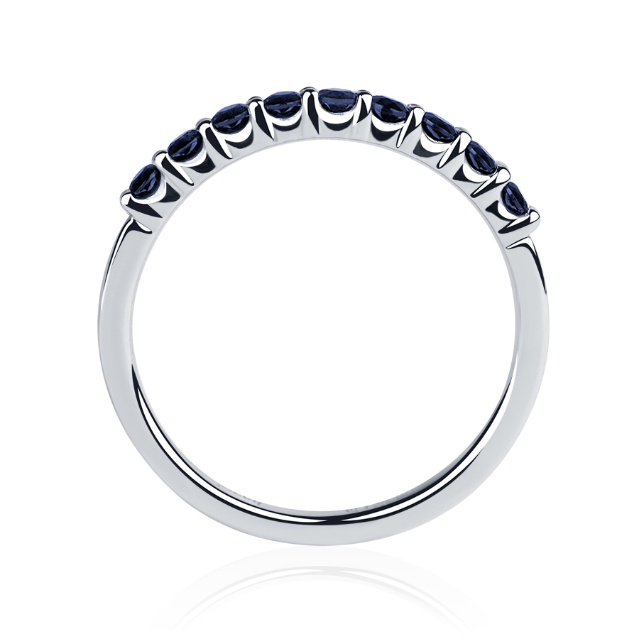 Обручальное кольцо с сапфирами ПК-044С-03 Платина Лаб фото 3