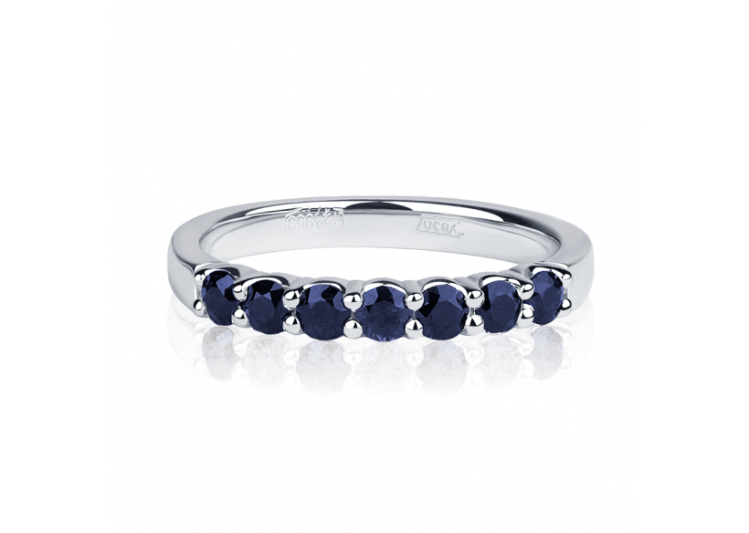 Кольцо с синими камнями из платины ПК-044С-05 Платинум Лаб фото 2