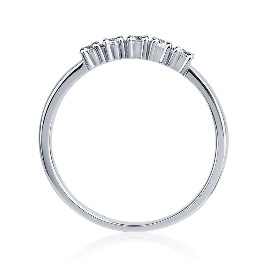 Платиновое кольцо с 5 бриллиантами ПК-045-01 Платинум Лаб фото 3