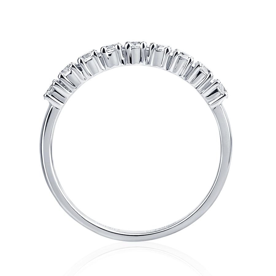Обручальное кольцо с дорожкой бриллиантов из платины ПК-045-02 Платинум Лаб фото 3