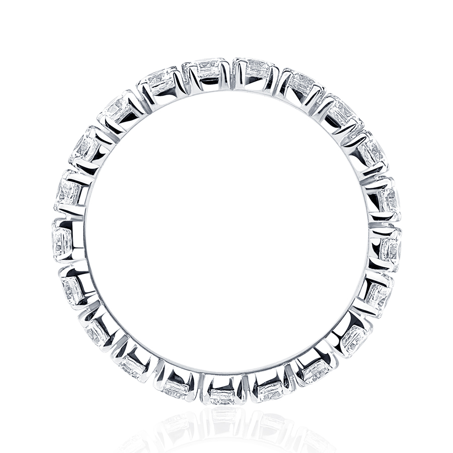 Обручальное кольцо с дорожкой бриллиантов из платины ПК-045-03 Platinum Lab фото 5