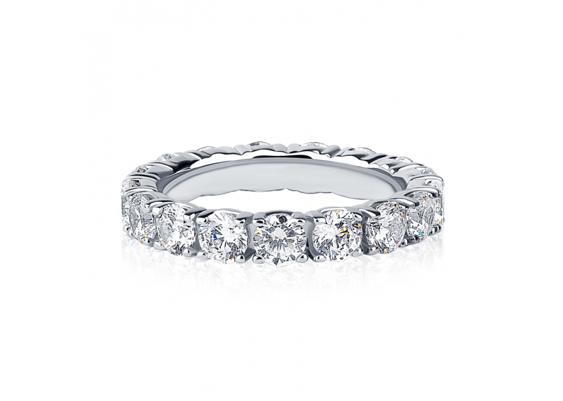 Белое кольцо с бриллиантами из платины ПК-045-05 platinumlab фото 2