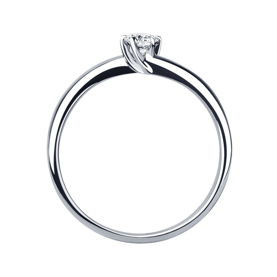 Помолвочное кольцо для помолвки из платины с одним бриллиантом ПК-057-00 Платинум Лаб фото 2