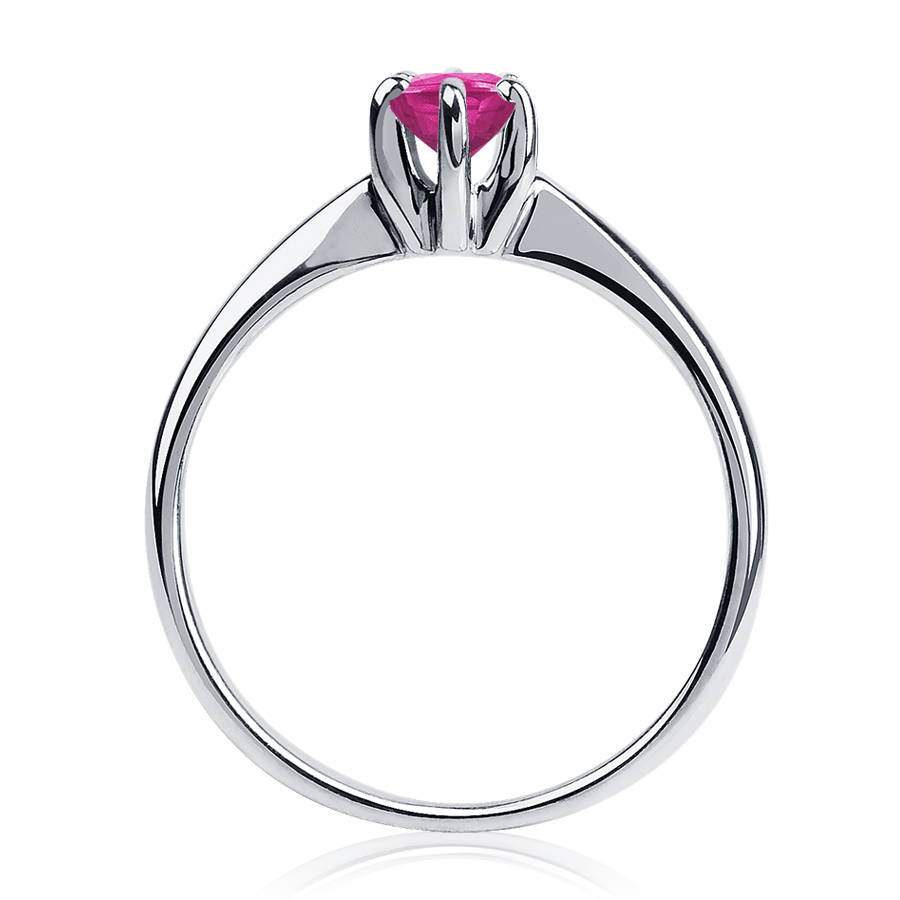Женское помолвочное кольцо из платины с рубином ПК-088С-02 Платинум Лаб фото 2