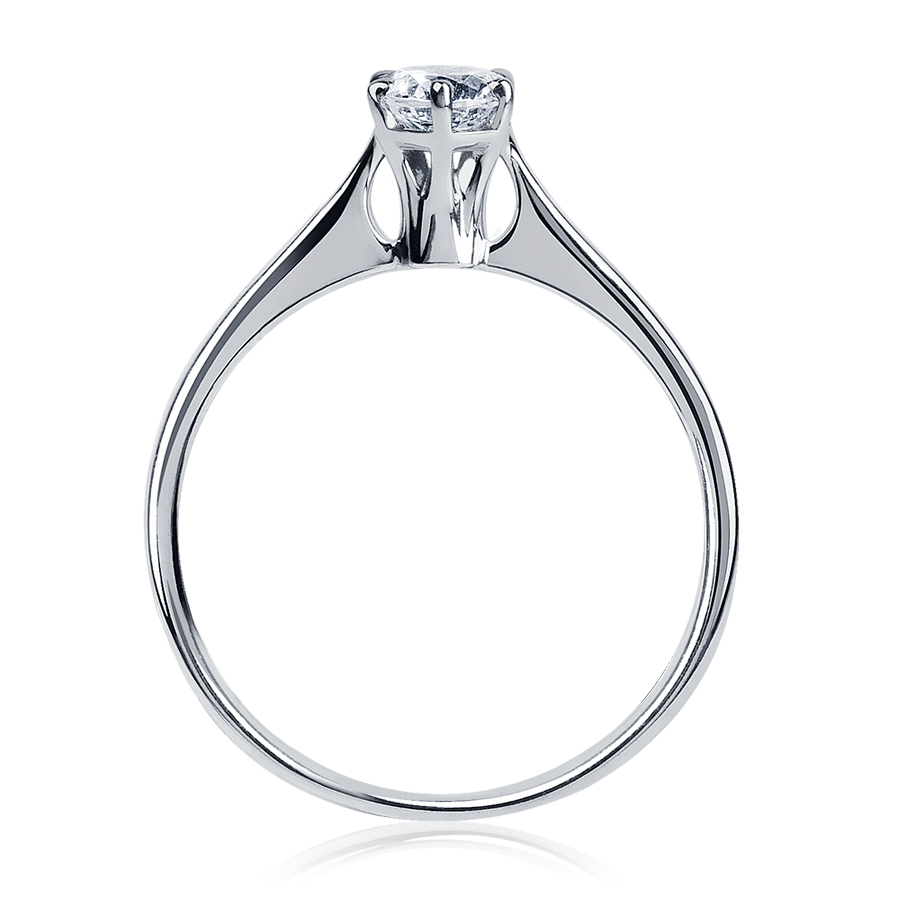Кольцо для помолвки из платины с одним бриллиантом ПК-089-02 Платинум Лаб фото 2