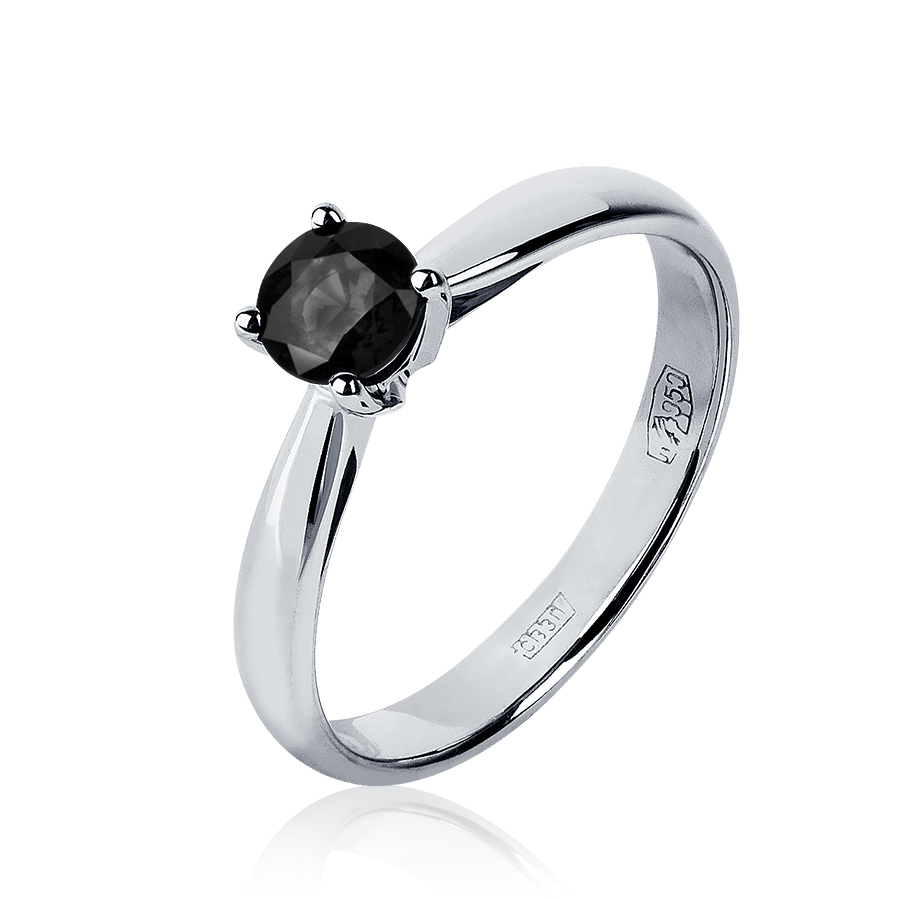 Помолвочное кольцо из платины с черным бриллиантом ПК-090Ч-04 Platinum Lab фото 1