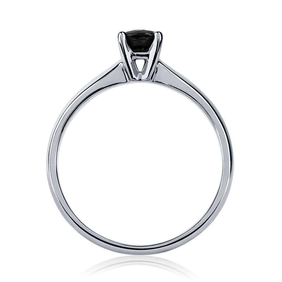Помолвочное кольцо для предложения из платины с черным бриллиантом ПК-090Ч-04 Платинум Лаб фото 2