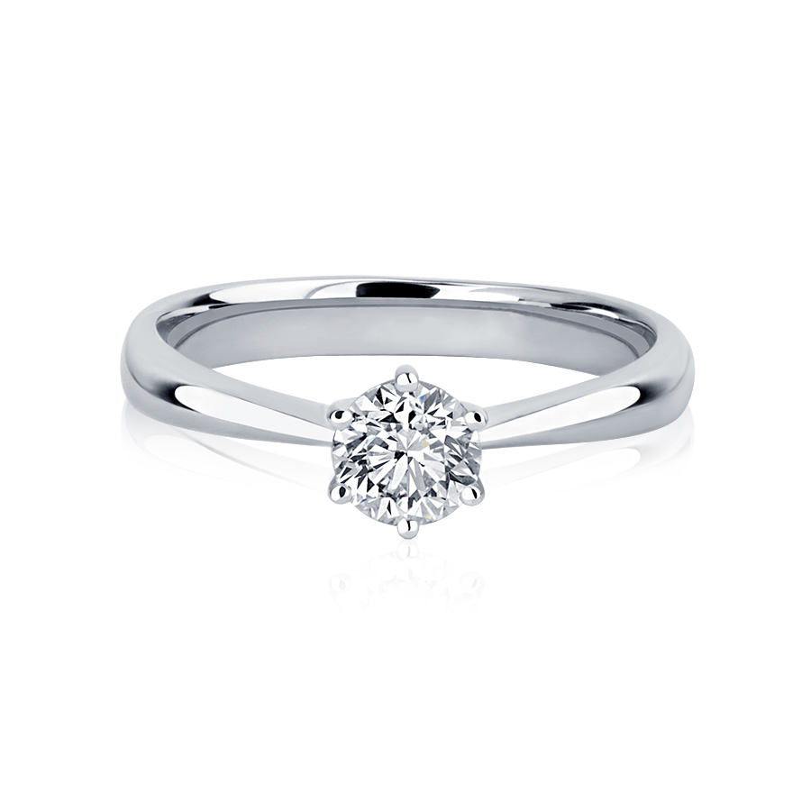 Помолвочное кольцо из платины с одним бриллиантом ПК-093-02 Платинум Лаб фото 3