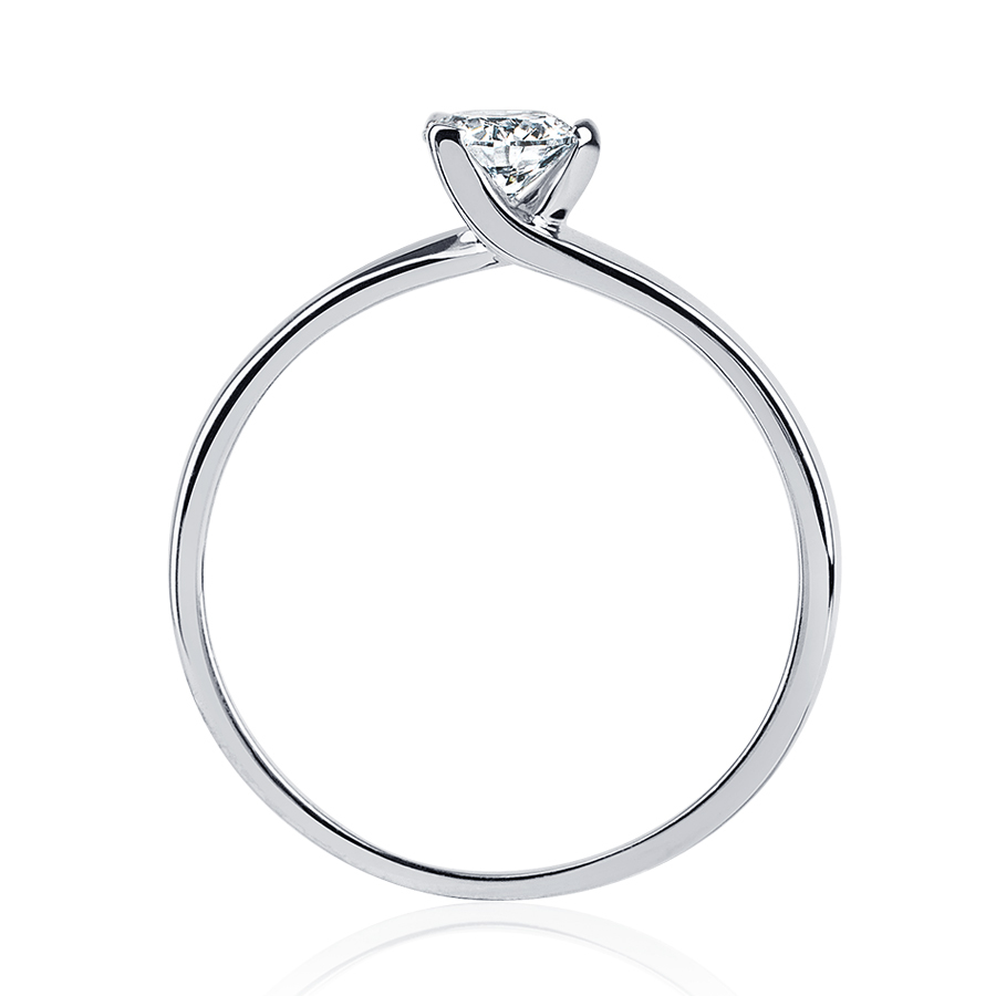 Помолвочное кольцо для предложения руки из платины с одним бриллиантом ПК-094-02 Платинум Лаб фото 2