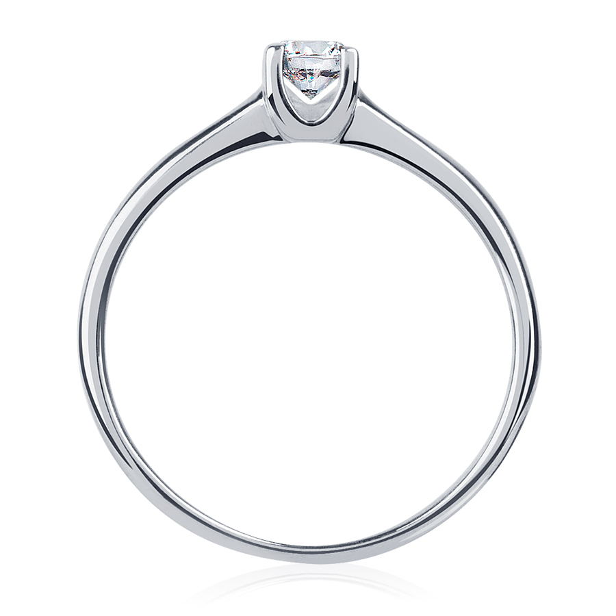 Помолвочное кольцо из платины с одним бриллиантом ПК-096-01 Платинум Лаб фото 2