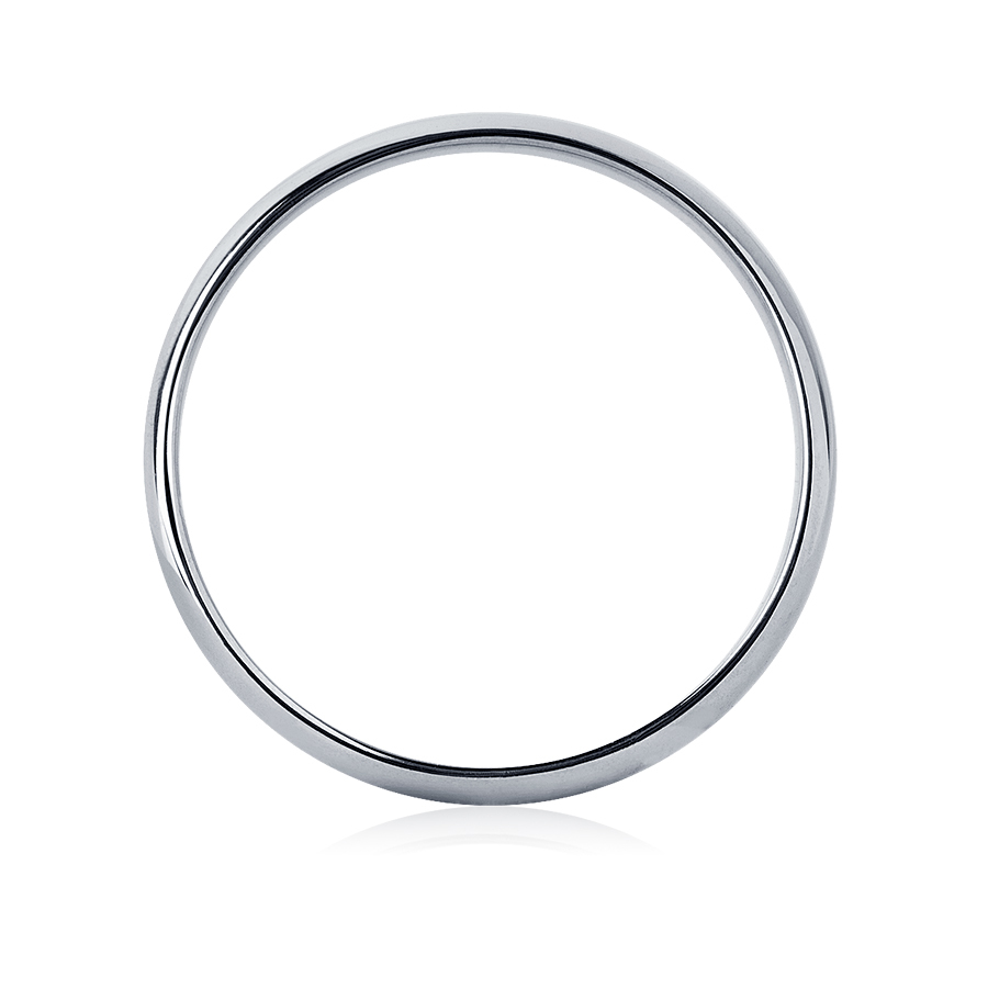 Белое обручальное кольцо из платины ПК-103-00 Платиновая Лаборатория фото 4