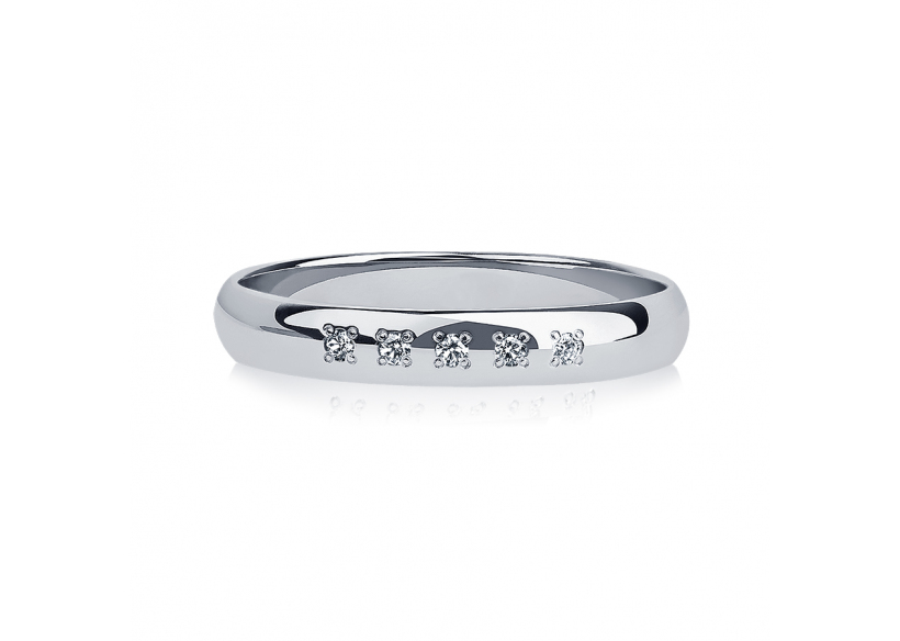 Свадебное кольцо из платины с бриллиантами ПК-103-05 Платинум Лаб фото 2