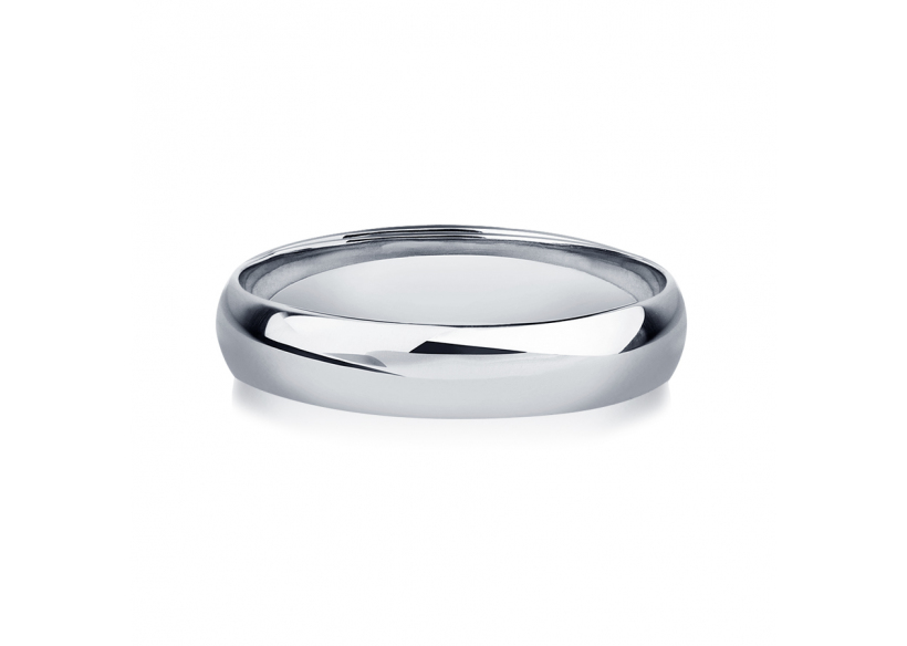 Гладкое обручальное кольцо из платины ПК-104-00 PlatinumLab фото 2