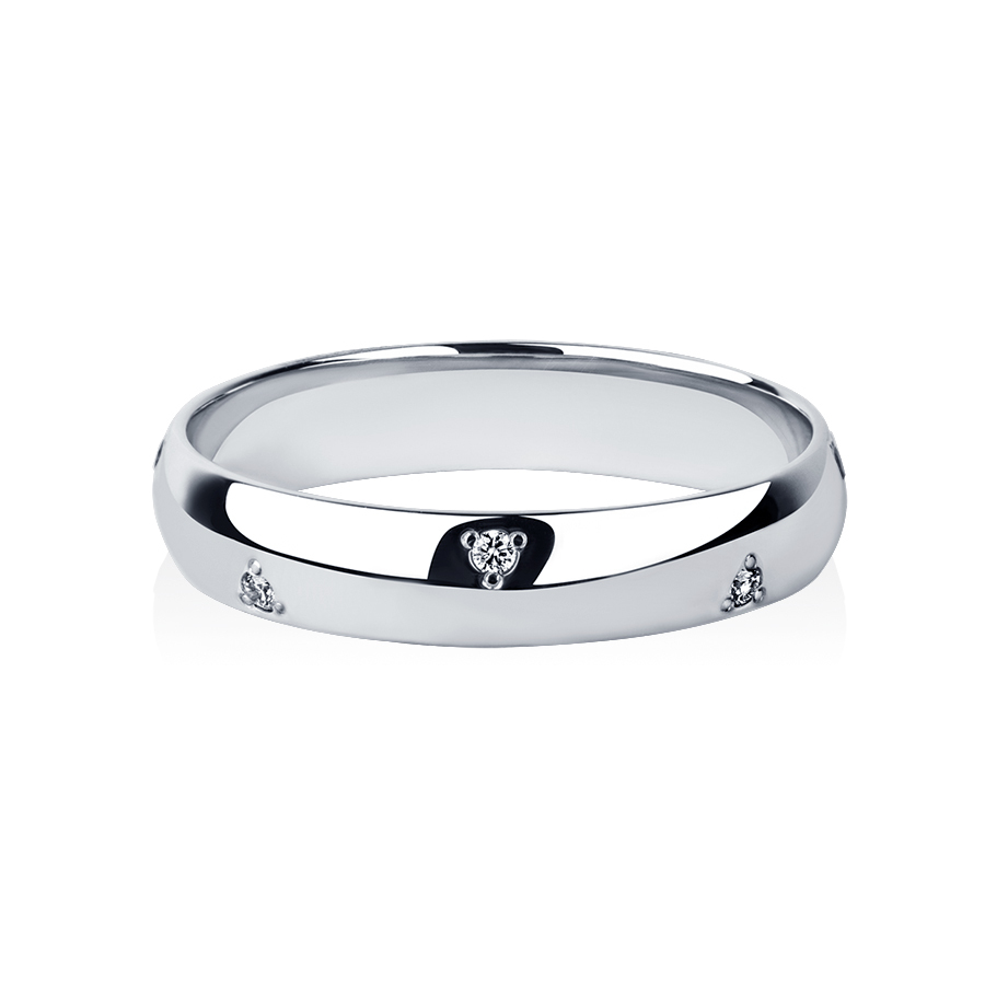 Обручальное кольцо с бриллиантами из платины ПК-104-08 PlatinumLab фото 2