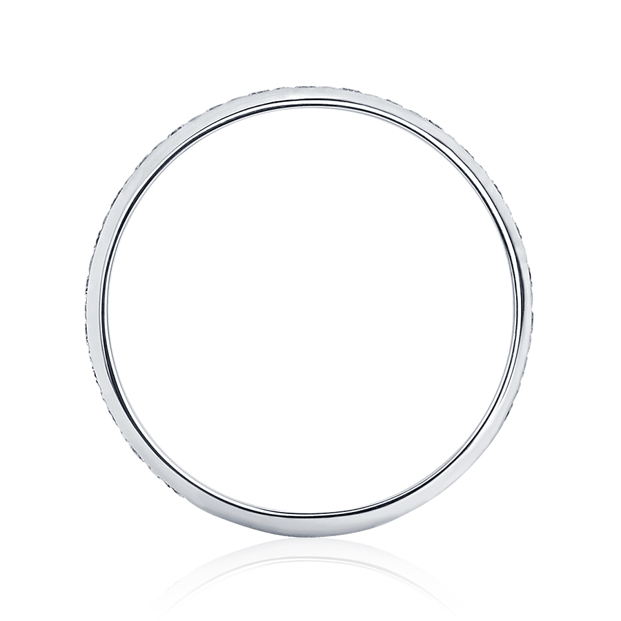 Простое обручальное кольцо из платины с бриллиантами ПК-104-25 Платинум Лаб фото 3