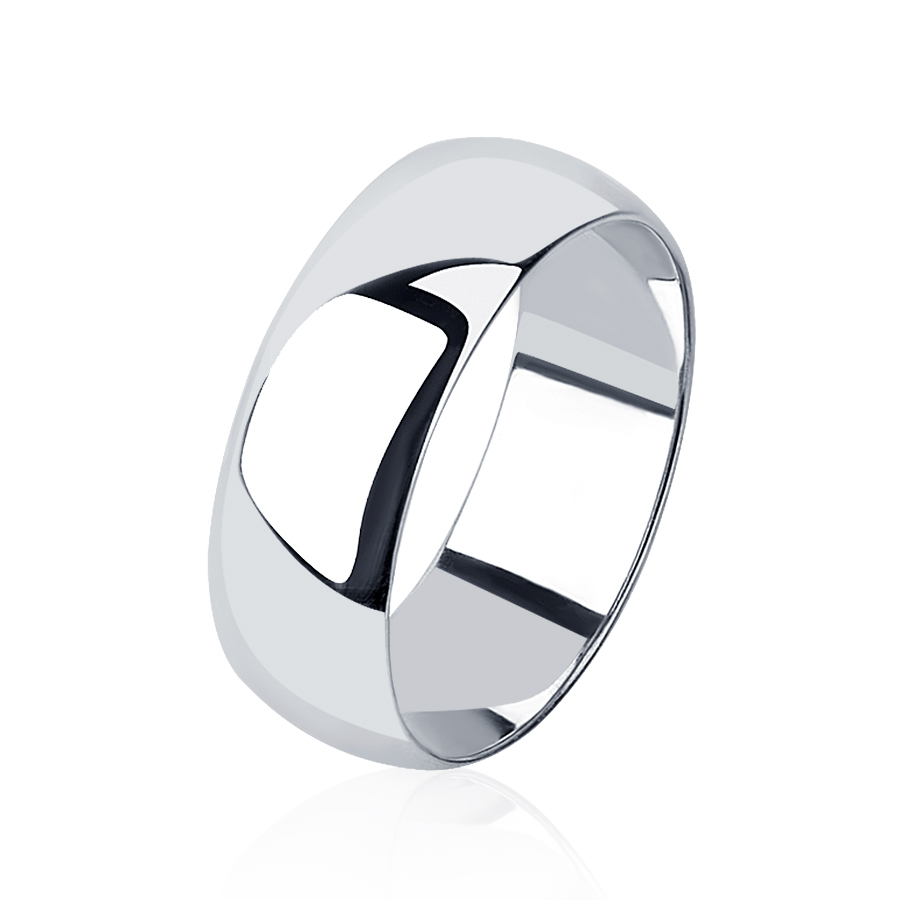 Широкое обручальное кольцо из платины ПК-106-00 Platinum Lab фото 1