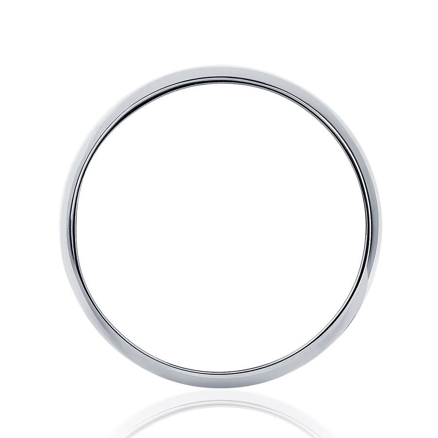 Гладкое обручальное кольцо из платины ПК-107-00 PlatinumLab фото 3