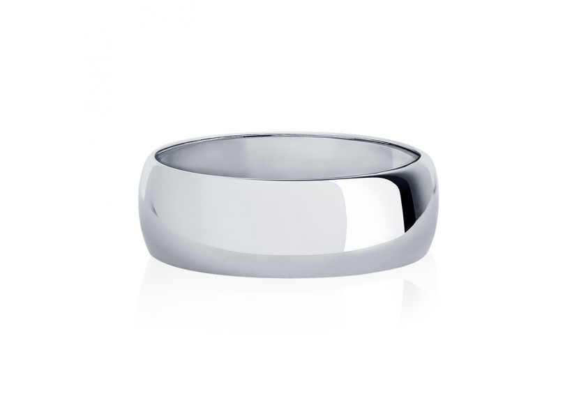 Простое обручальное кольцо без камней из платины ПК-107-00 Platinum Lab фото 2
