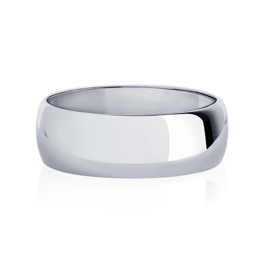 Простое обручальное кольцо без камней из платины ПК-107-00 Platinum Lab фото 2