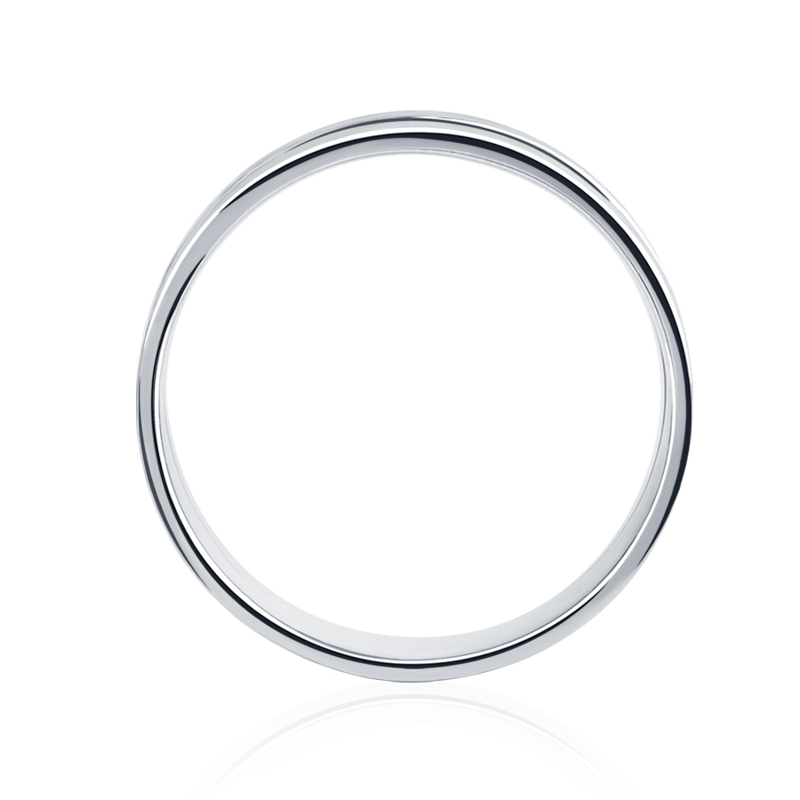 Плоское обручальное кольцо без камней из платины ПК-108-00-ТМ1 PlatinumLab фото 3