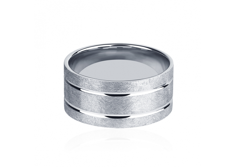 Матовое обручальное кольцо из платины ПК-109-00-ТМ1 Платинум Лаб фото 2