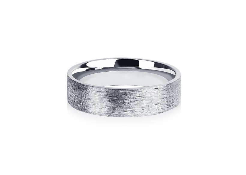 Матовое обручальное кольцо из платины ПК-110-00-М2 Platinum Lab фото 2