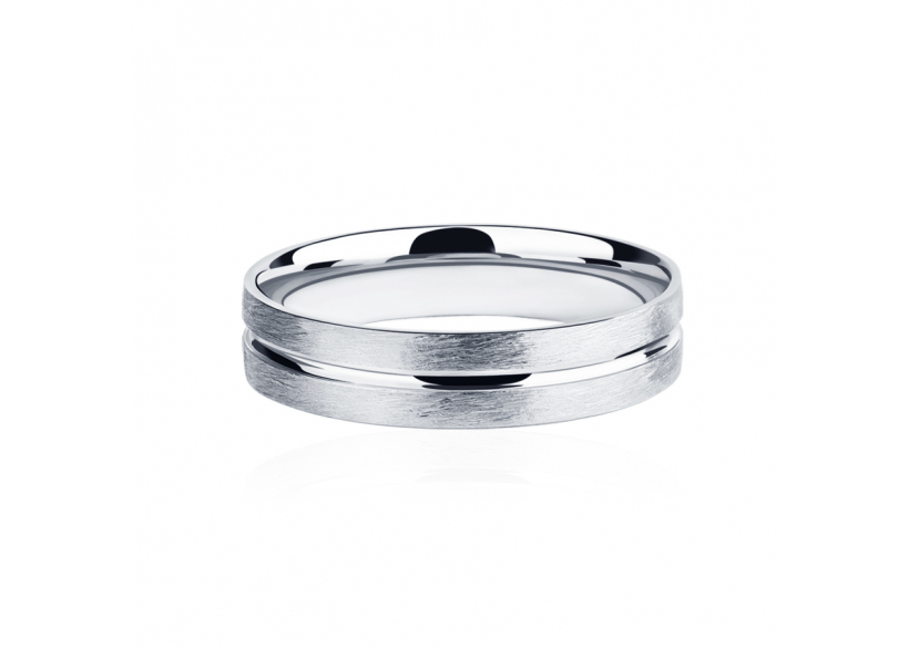 Матовое обручальное кольцо из платины ПК-110-00-ТМ2 PlatinumLab фото 2