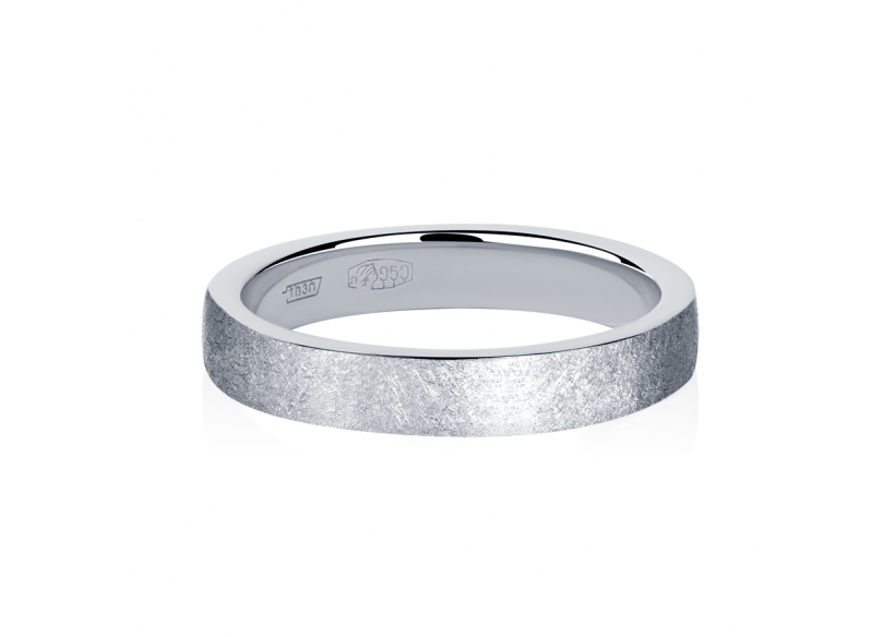 Мужское обручальное кольцо из платины ПК-111-00-М1 Платинум Лаб фото 2