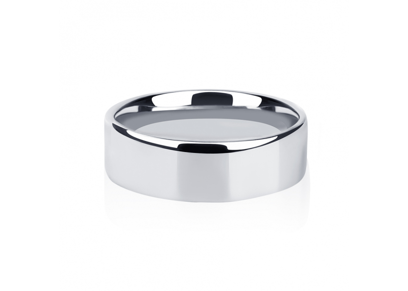 Мужское обручальное кольцо из платины ПК-112-00 Платиновая Лаборатория фото 2