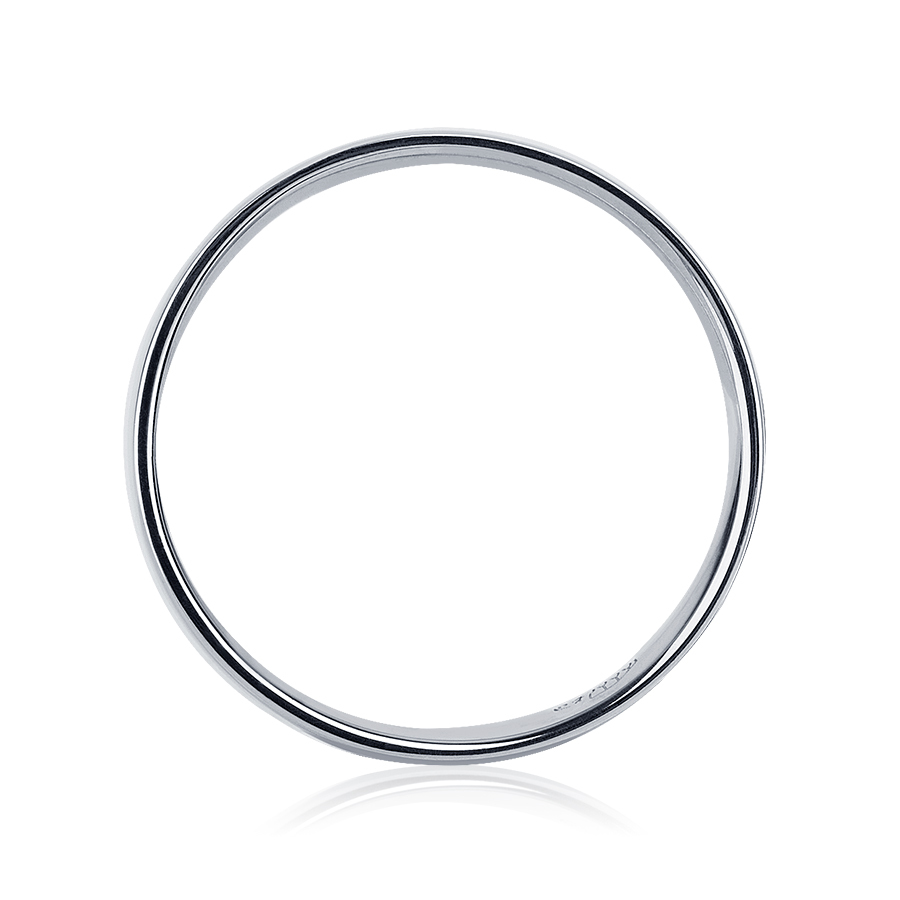Плоское обручальное кольцо из платины ПК-113-00 Платиновая Лаборатория фото 6