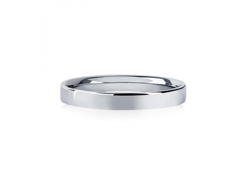 Гладкое обручальное кольцо из платины ПК-113-00 PlatinumLab фото 2