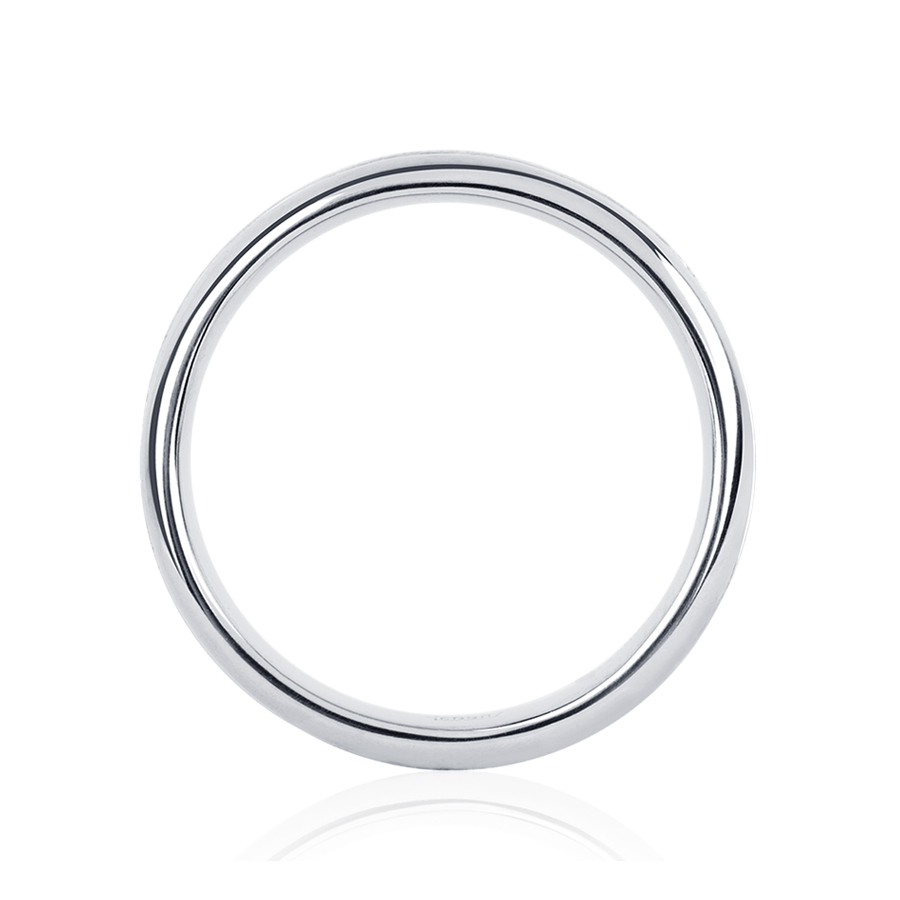 Белое кольцо на свадьбу из платины ПК-116-00-М1 PlatinumLab фото 3