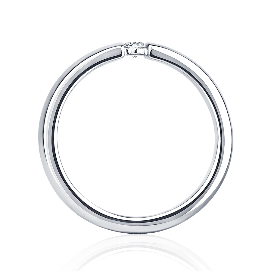 Кольцо для свадьбы из платины с бриллиантом ПК-117-02 Platinum Lab фото 3