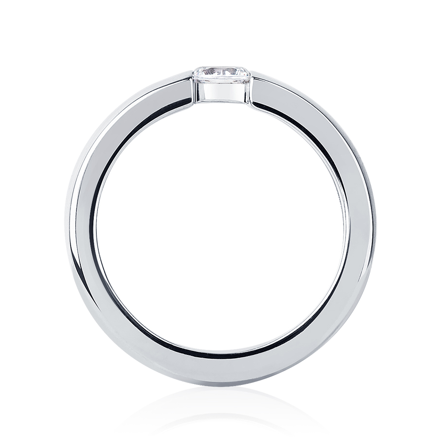 Свадебное кольцо из платины с бриллиантом ПК-117-03 Platinum Lab фото 3